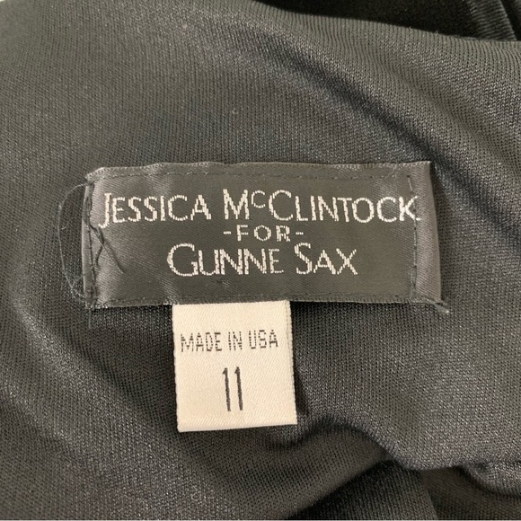 Vtg Jessica McClintock Gunne Sax Velour Long Gown Rainbow Sequin 90s Womens 11 - Picture 4 of 17